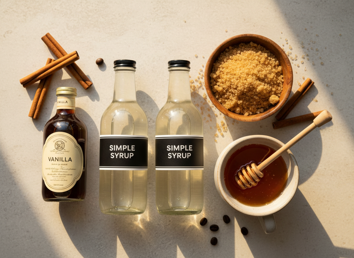 Sweeteners and syrups for home coffee drinks